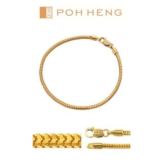 Poh Heng Jewellery 22K Gold Dragon Scale Bracelet in Yellow Gold [Price By Weight]