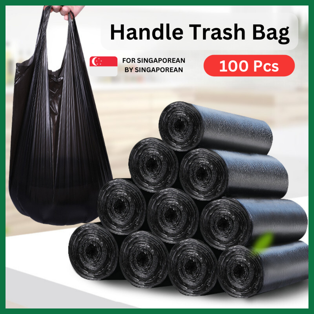 Roll Trash Bag (100pcs) Packet Roll Garbage Bag Rubbish bag Plastic Bag ...