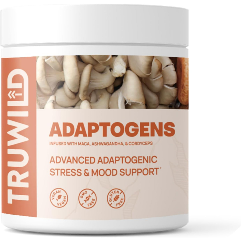 TruWild Adaptogen Blend with Cordyceps Maca Ashwagandha 60 Capsules