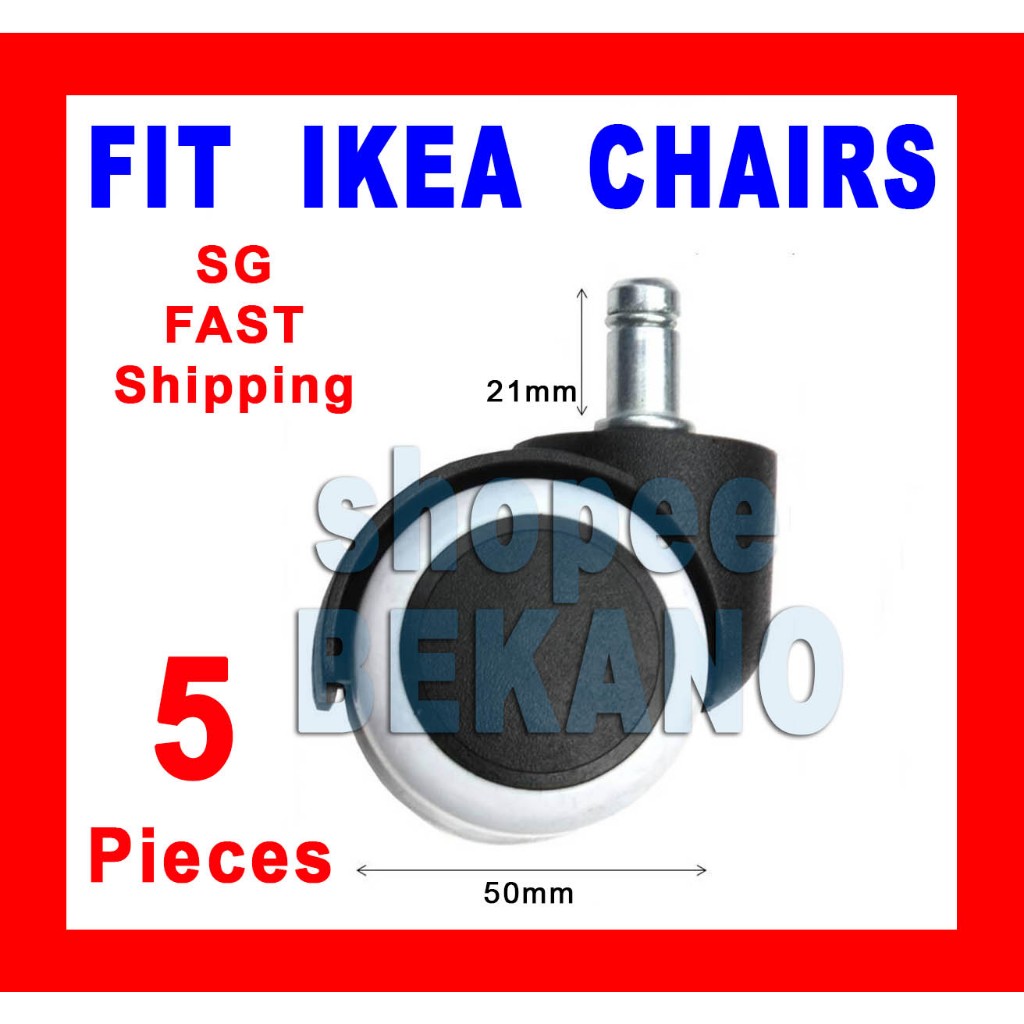 Brand new office chair wheels castor for Ikea Chairs casters Shopee Singapore
