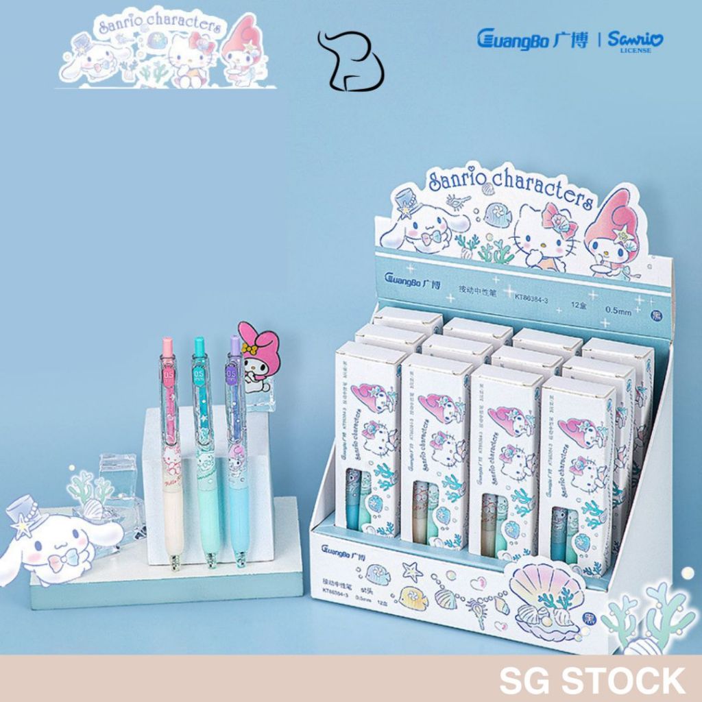 [SG STOCK] Sanrio Click Ballpoint Pen 3-Pack Set 0.5mm Tips Melody ...
