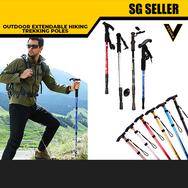 [SG SELLER] OUTDOORS TREKKING POLES HIKING STICK WALKING POLE ...