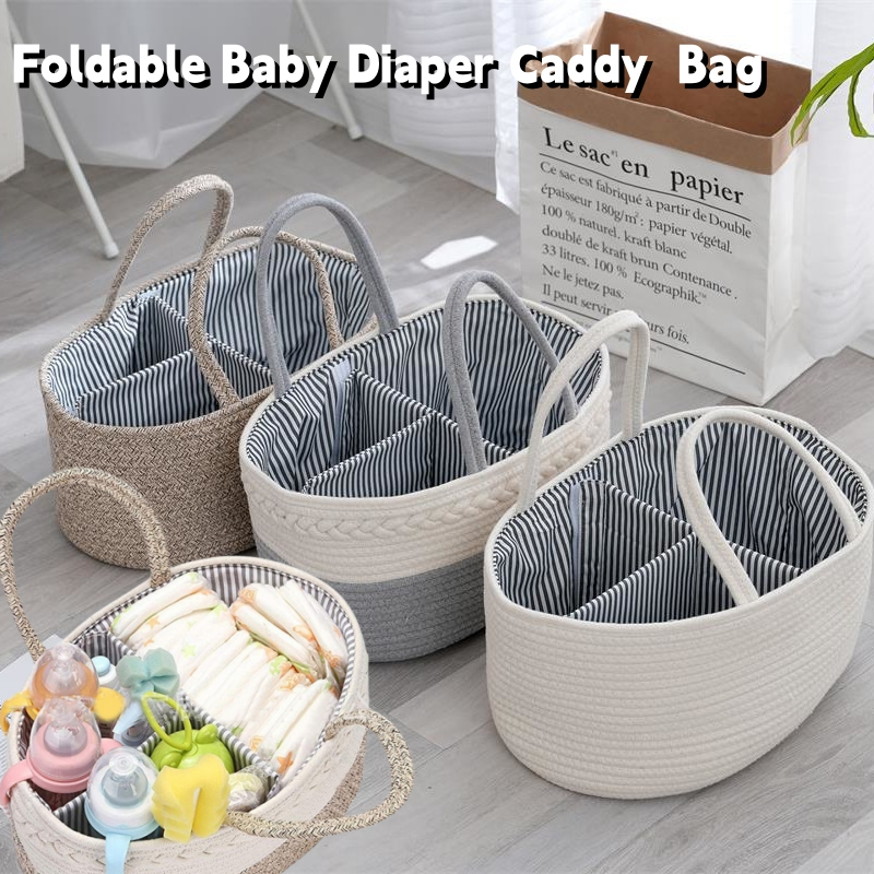 SG EmmAmy® Foldable Diaper Bags Storage Bag Organizer Cotton Rope