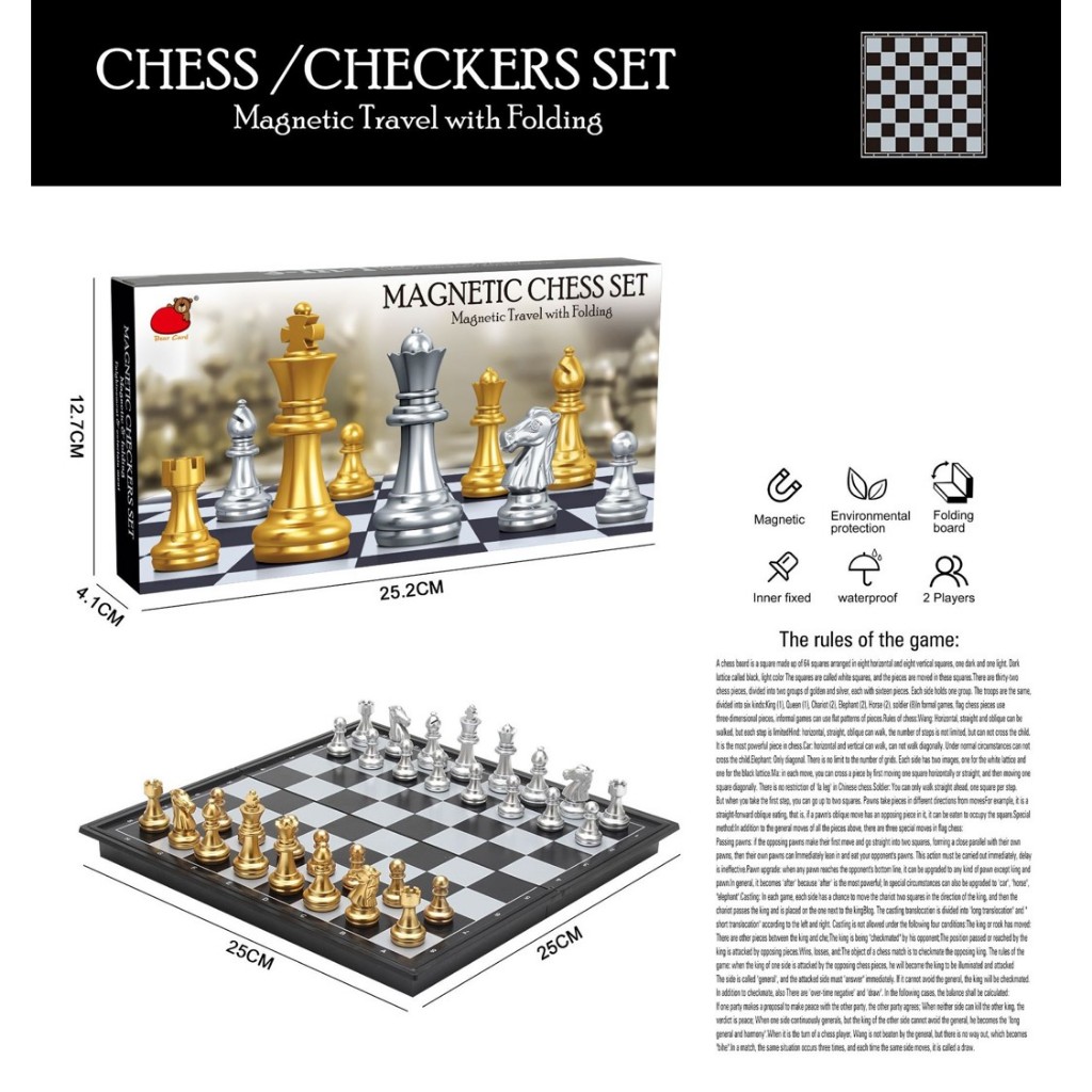 Magnetic Chess Set Traditional Classic Board Game International Chess Set  English Chess Snake Ladder Chines Checkers Gam | Shopee Singapore