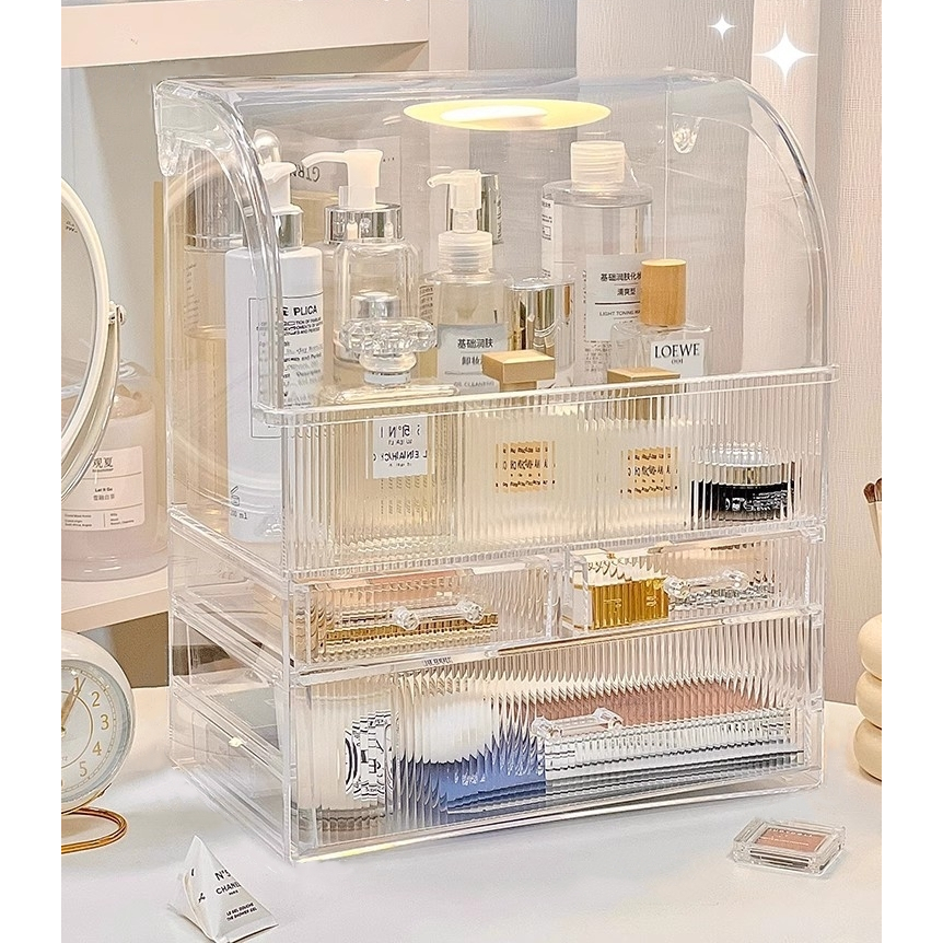 Maxvaluesg® Acrylic Make Up Organizer Skincare Organiser Transparent