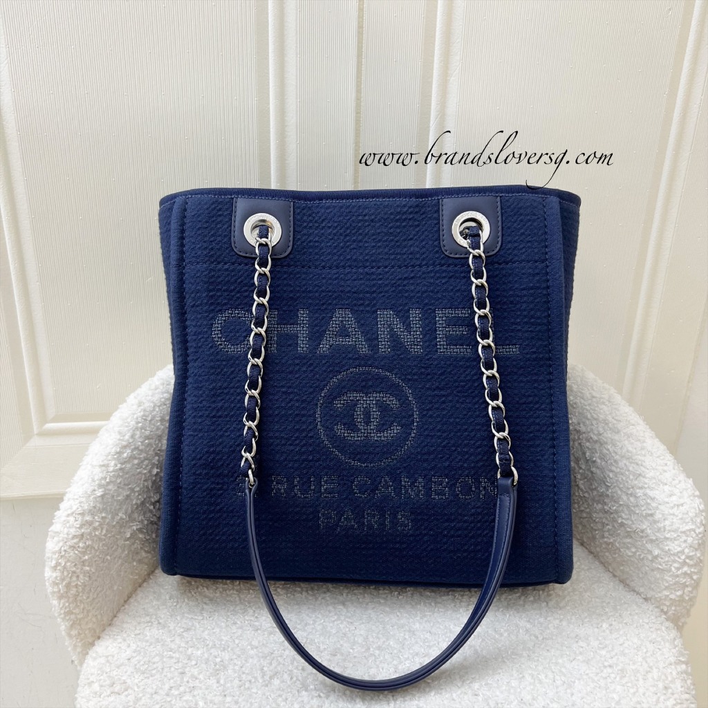 chanel leather deauville tote
