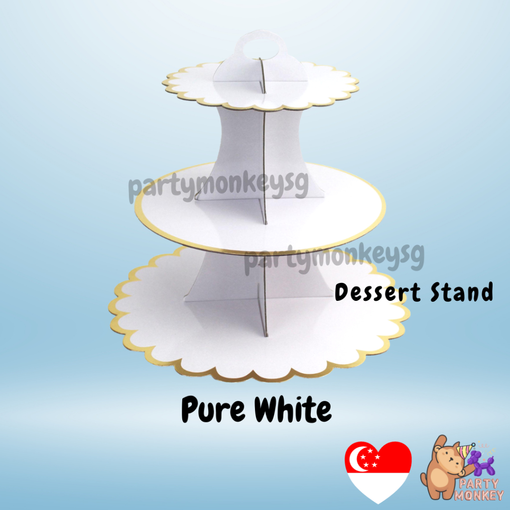 [SG Seller] Disposable Cake Stand Cupcake Dessert Stand 3 Tier for