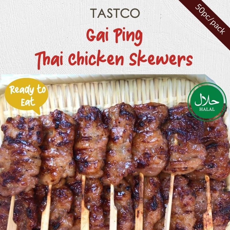 [TastcoMart] Frozen Gai Ping - Thai Chicken Skewers - HALAL - 50 Sticks ...