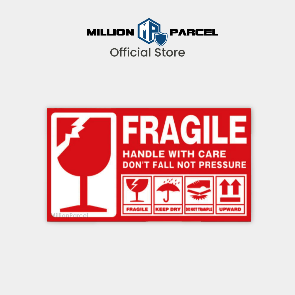 Fragile Label Sticker 2 size | Carton Box Sticker | Bubble Wrap Sticker