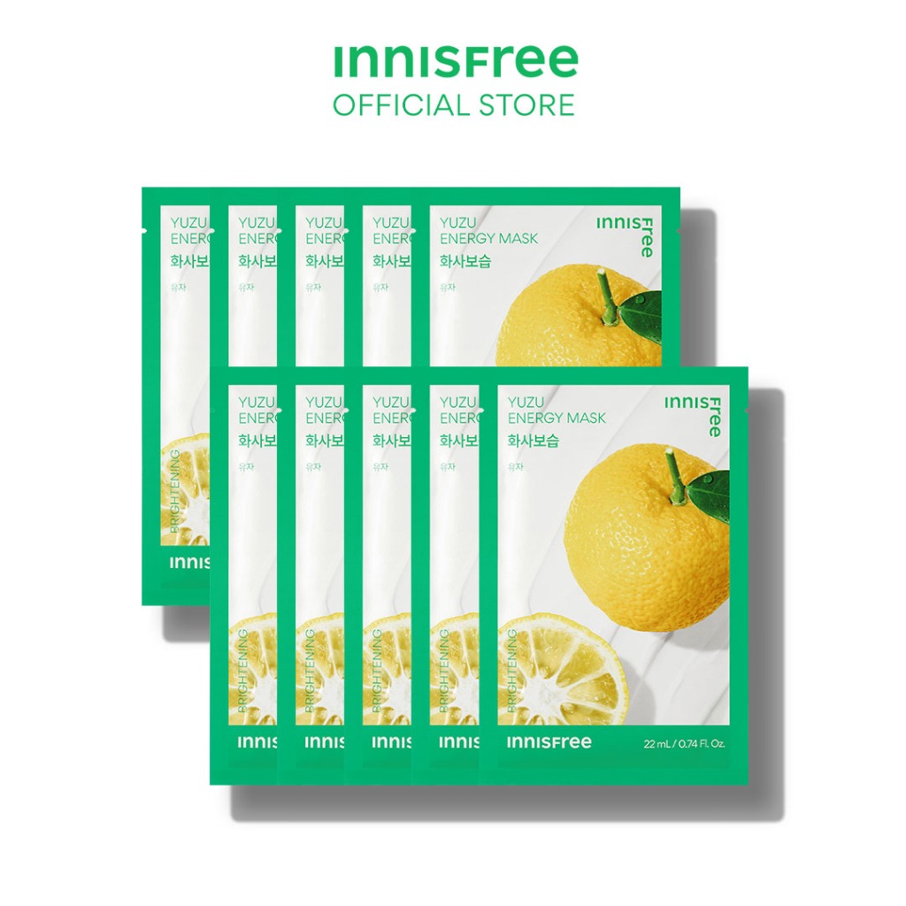 INNISFREE Yuzu Energy Mask Set x 10 Sheets Shopee Singapore