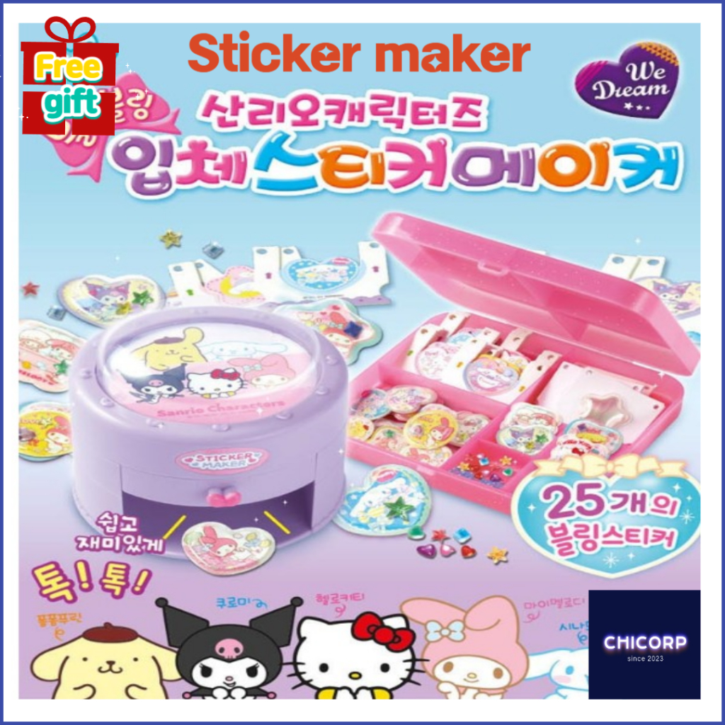 Sanrio Characters 3D Sticker Maker Refill Hello Kitty CinnamoRoll My
