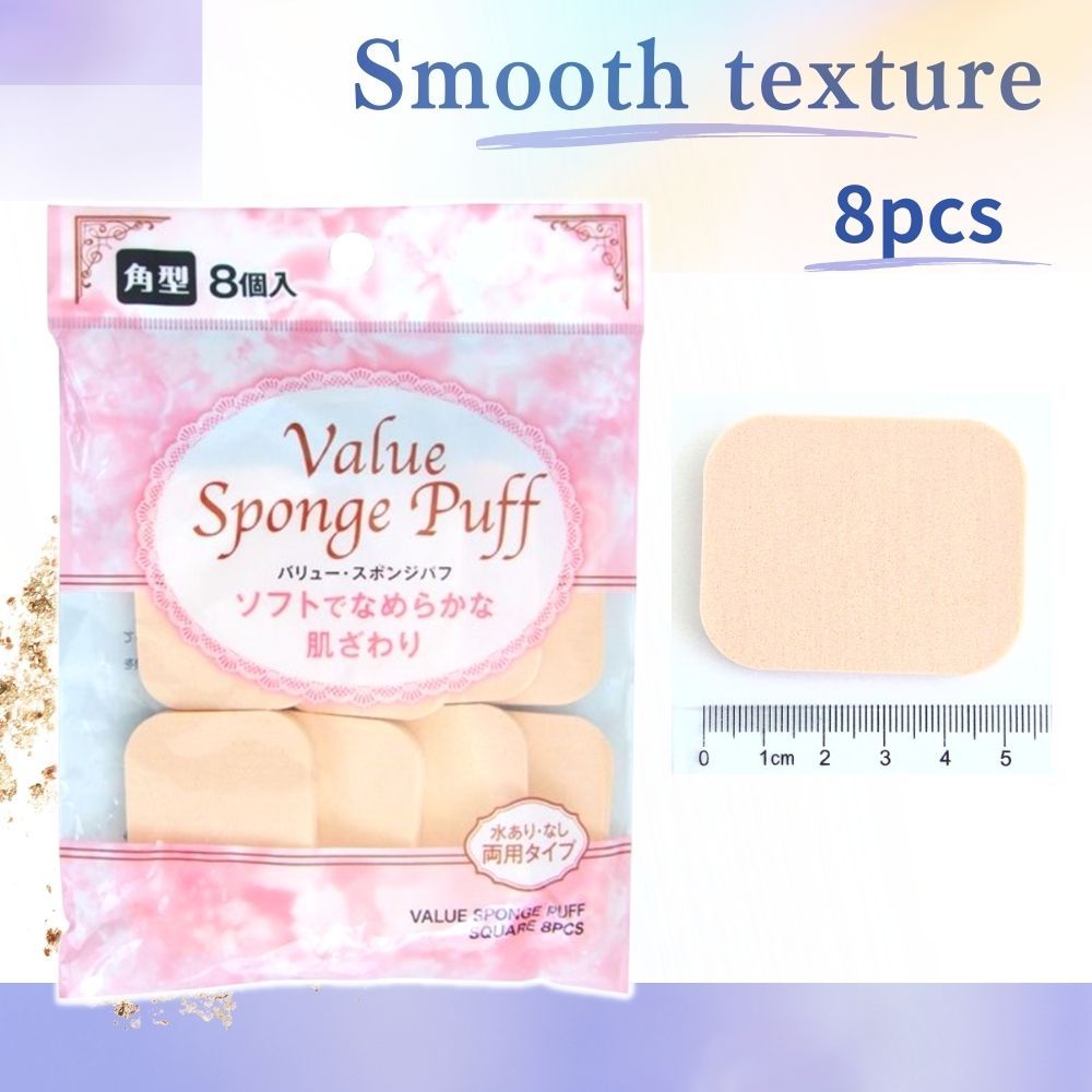 Seiwa-pro Makeup Sponge Puff -Square 8P wet dry makeup powder sponge ...
