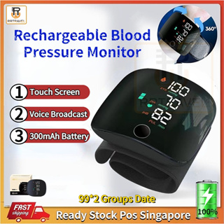 New LED Rechargeable Wrist Blood Pressure Monitor English