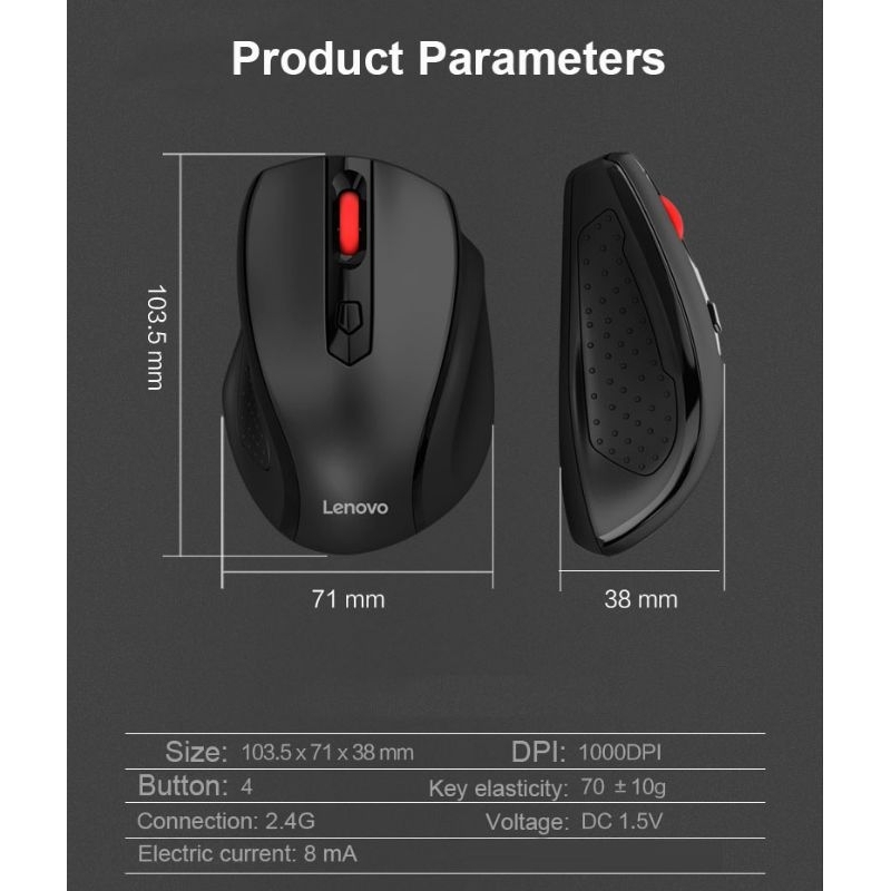 Lenovo M21 Silent Ergonomic Wireless Mouse | Shopee Singapore