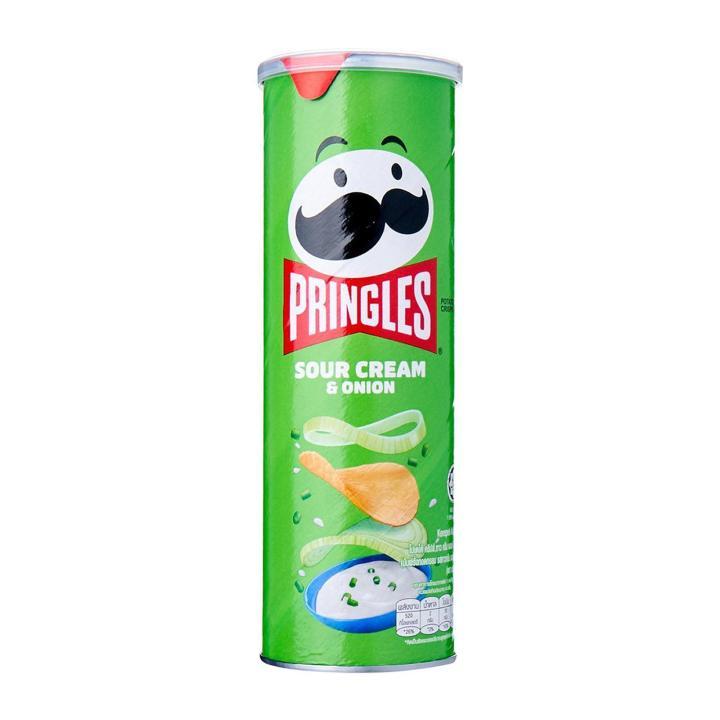 Pringles Sour Cream & Onion Potato Crisps Chips 102g | Shopee Singapore