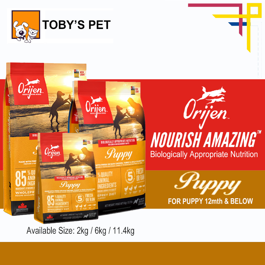 Orijen puppy food clearance 2kg