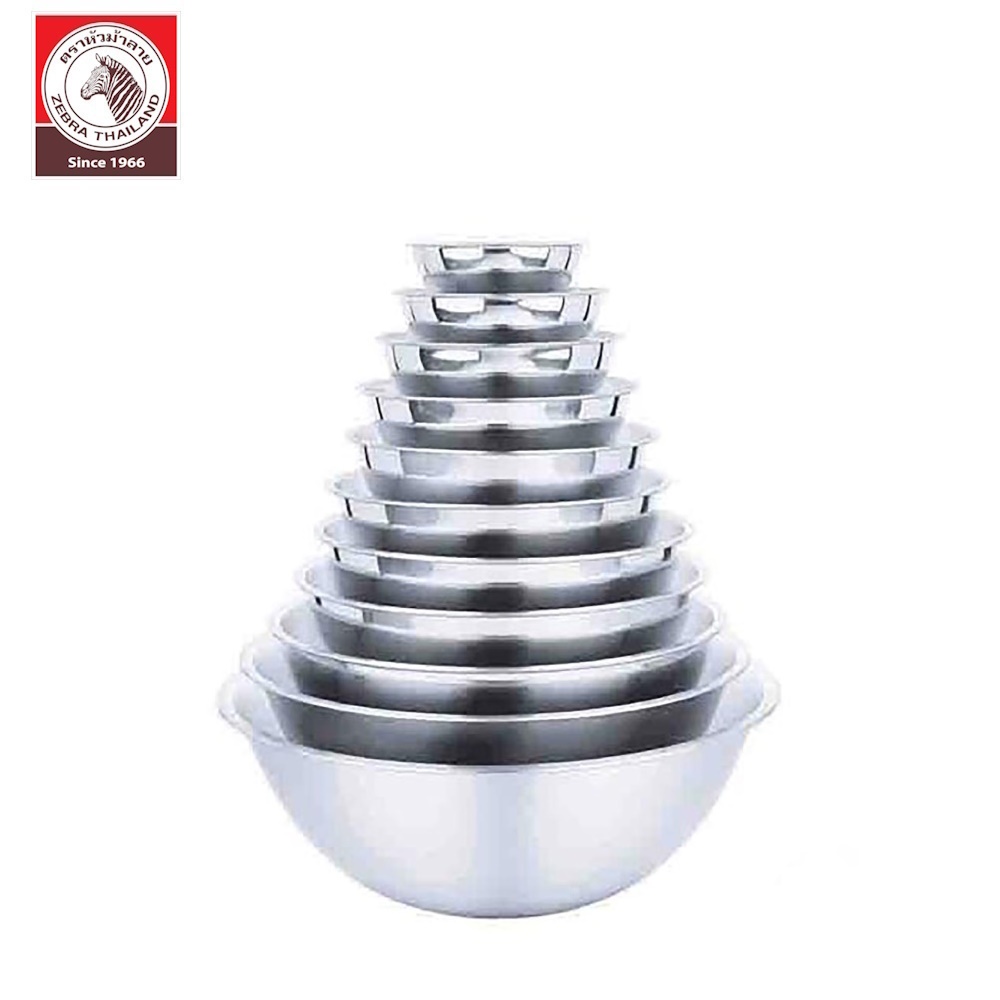 Zebra Stainless Steel Mixing Bowl 15cm / 18cm / 21cm / 24cm / 27cm