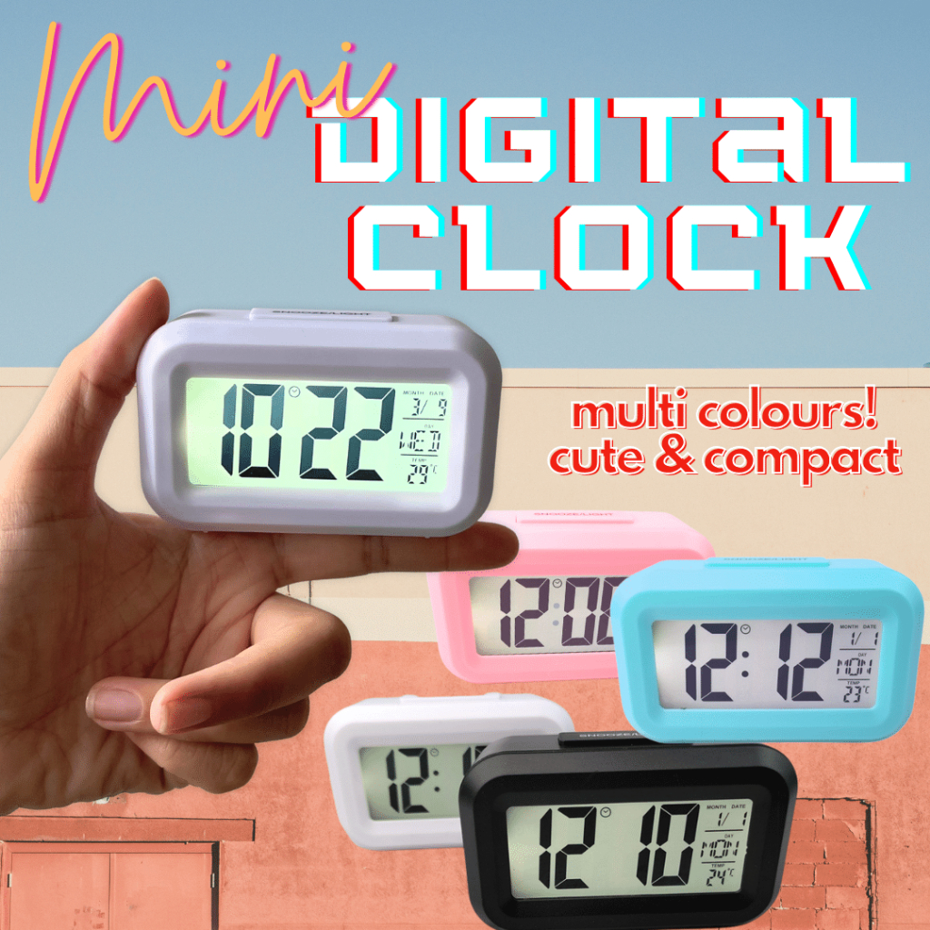 Mini Digital Clock (Battery Operated) Shopee Singapore