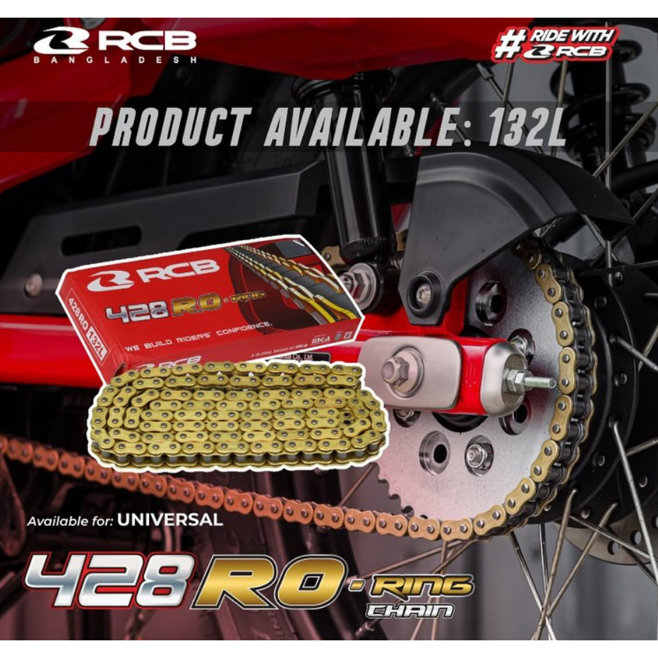 RCB Racing Boy 428H RO-RING MOTORCYCLE CHAIN O-RING CHAIN ( 124L / 132L ...