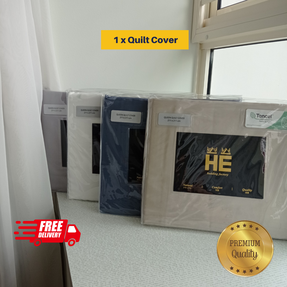 HE 🇸🇬 TENCEL™ Lyocell Quilt Cover 1000TC, Sateen Weave, 100 Tencel