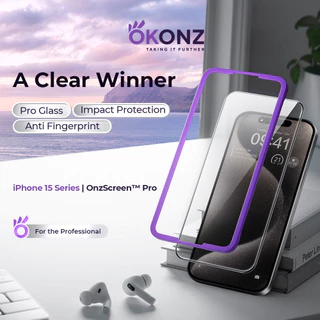 OKONZ iPhone Screen Protector for 15 Pro Max/15 Pro/14 Pro Max/14 Pro/14/13/11 Full Coverage Tempered Glass Protection