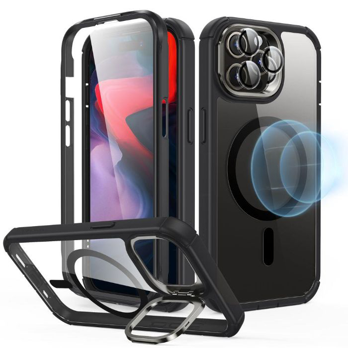 ESR Armor Tough Case with Stash Stand (HaloLock) for iPhone 15 Pro Max ...