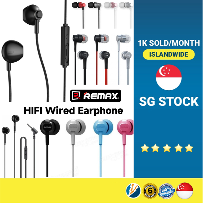 (SG) REMAX RM-610D 711 501 3.5MM Wired With Mic Microphone Earphones ...