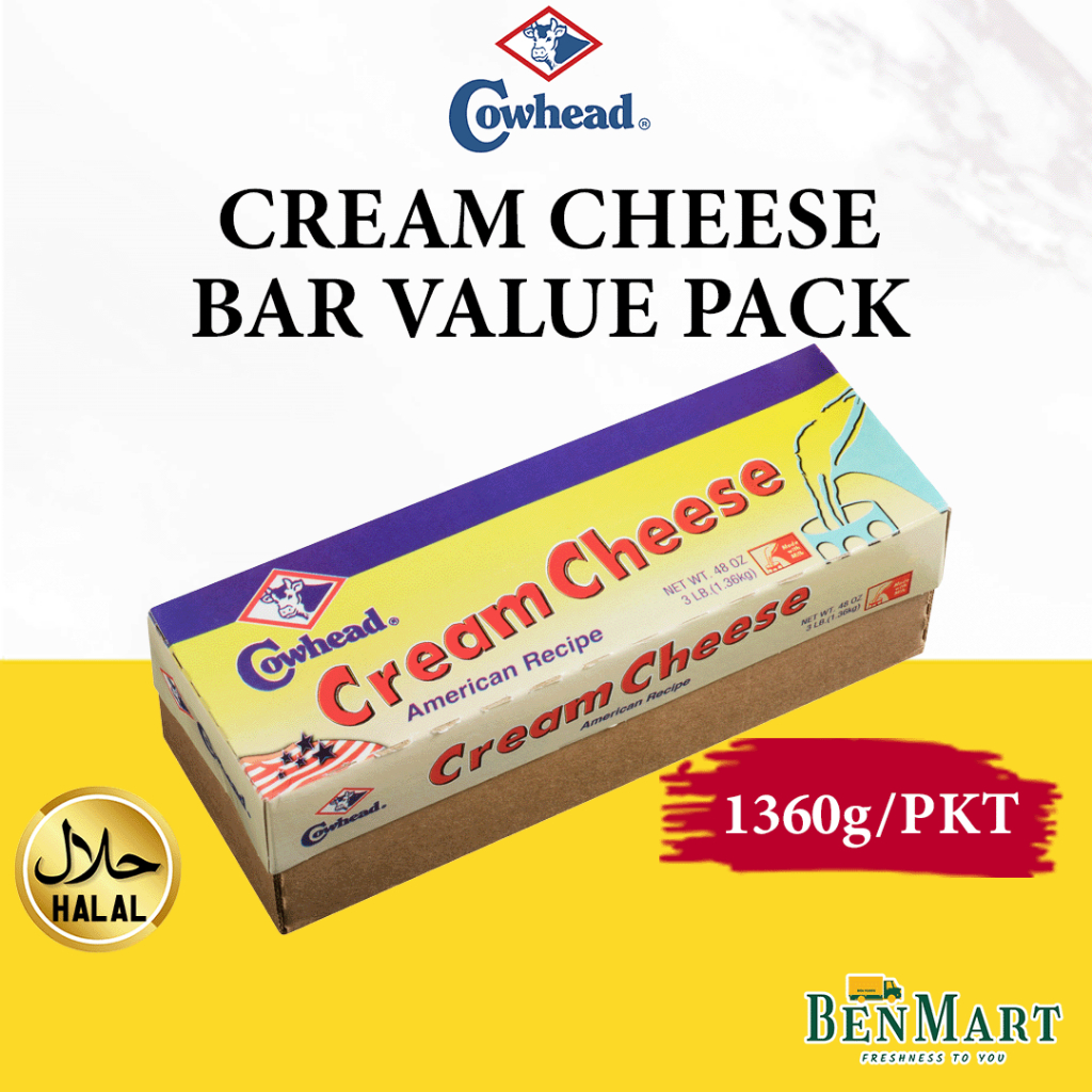 [BenMart Chill] Cowhead Cream Cheese Bar Value Pack 1.36kg Halal