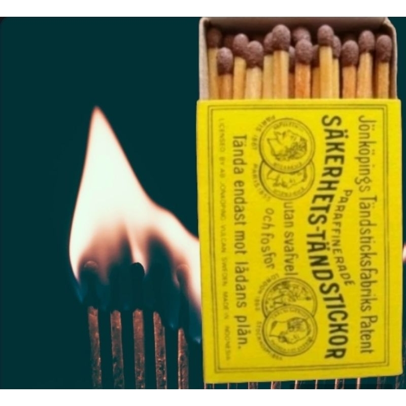 Wood Safety Matches, Pack of 10