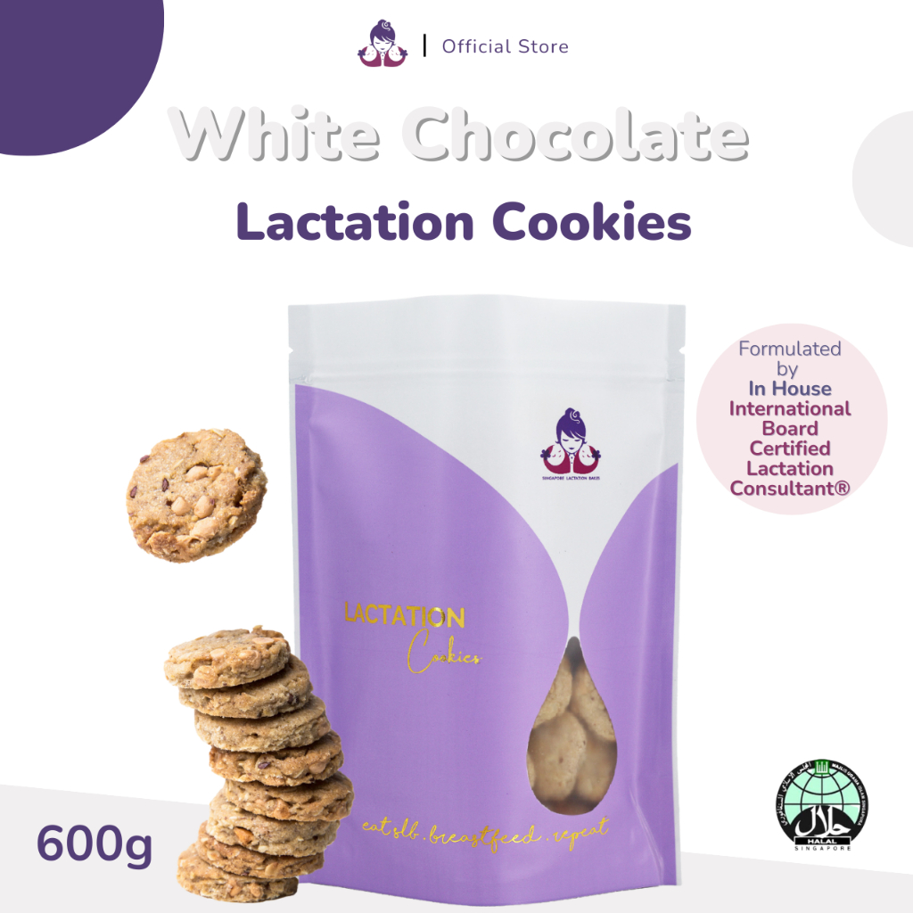 🇸🇬 SLB MUIS Halal Certified White Chocolate Lactation Cookie (600g ...