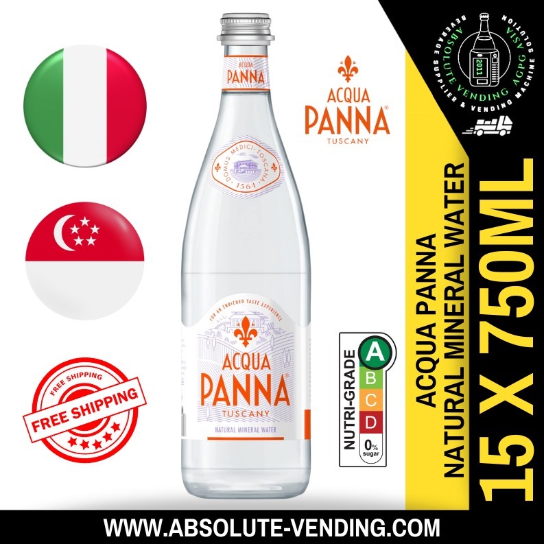 [JUMBO PACK] ACQUA PANNA Still Mineral Water 750ML X 15 (GLASS