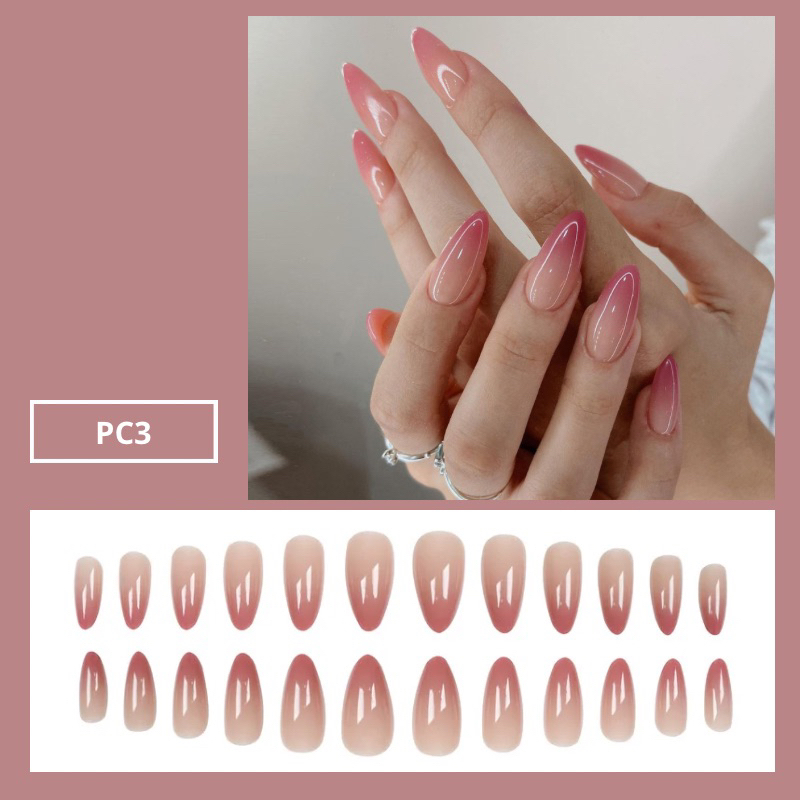 💖[SG] 200 Design 🎀 Fake Press On Tape Nails Set / False Long Nail Art ...