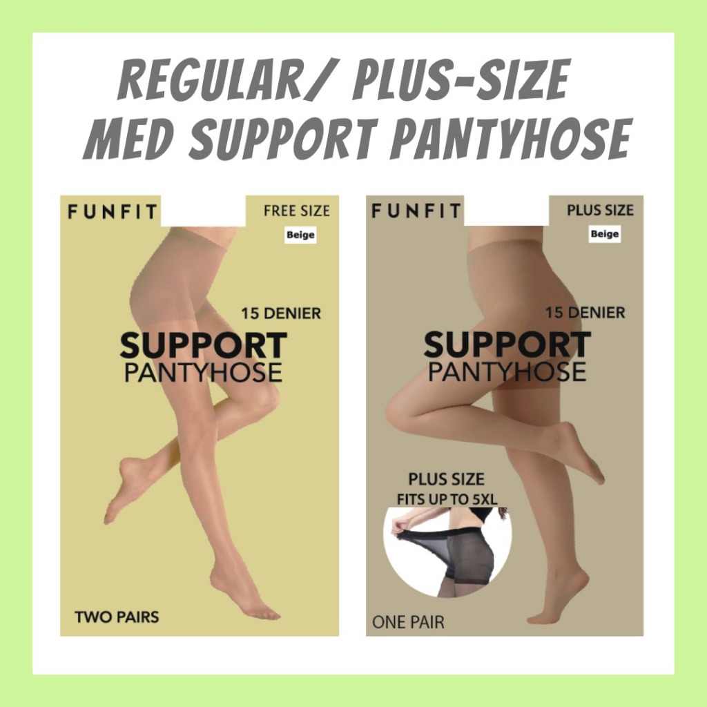 FUNFIT Regular / Plus Size Pantyhose - Medium Support 15 Denier ...