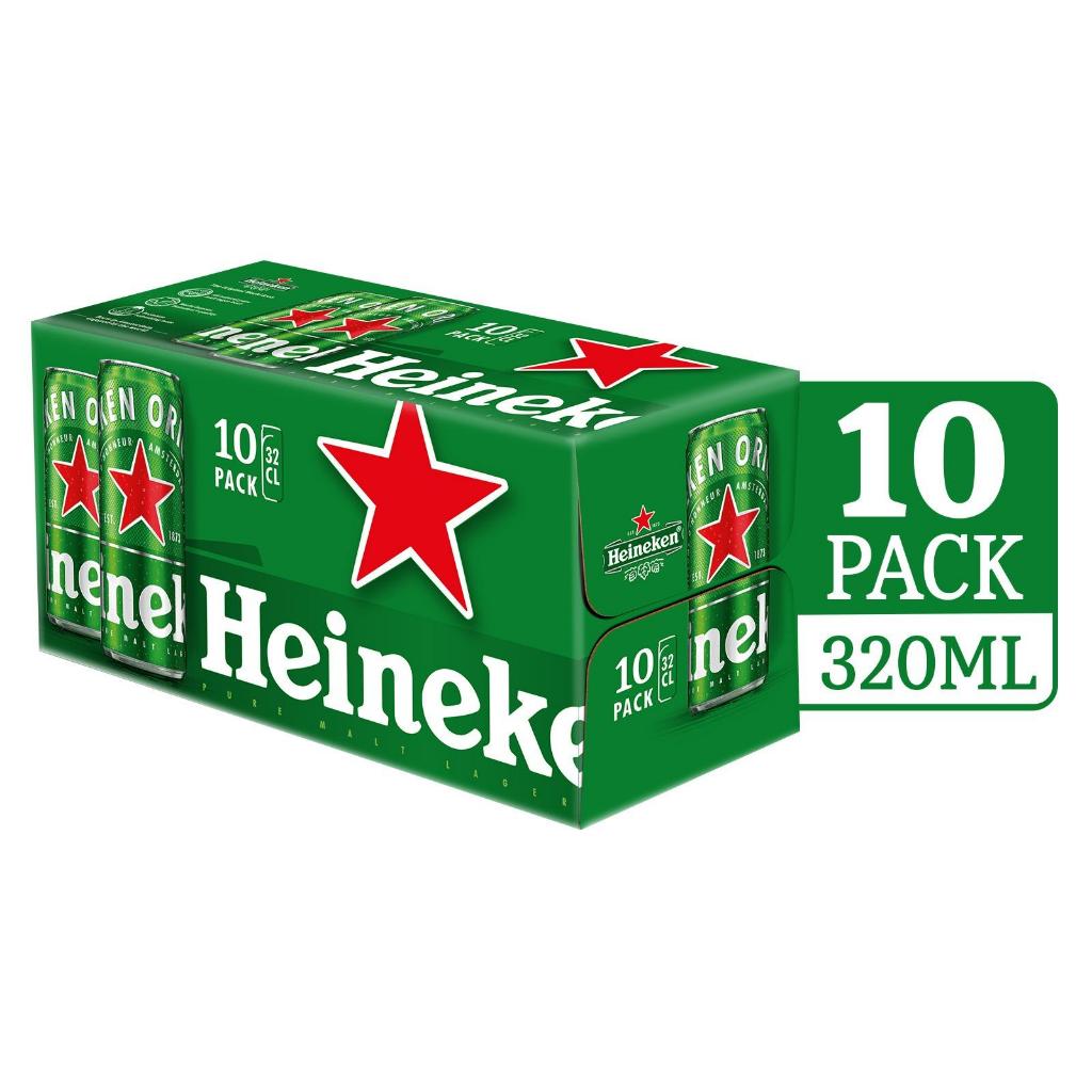 Heineken Lager Beer Can (10 x 320ml) | Shopee Singapore