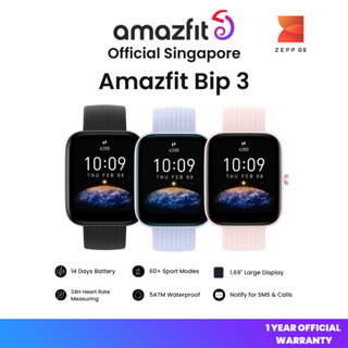 2023 New Amazfit Bip 3 Pro Smartwatch GPS 1.69'' Large Color Display 60+  Sports Watch Modes Smart Watch For Android IOS Phone