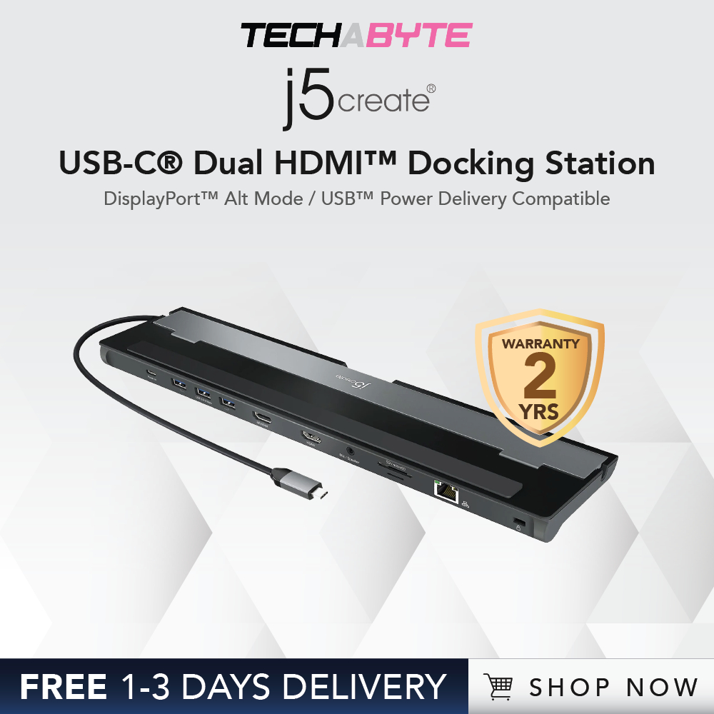 J5 CREATE JCD542 USBC Dual HDMI Docking Station Shopee Singapore