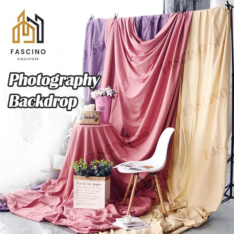 【SG】Photography Backdrop Cloth White Gray Pink Solid Color Backdrops