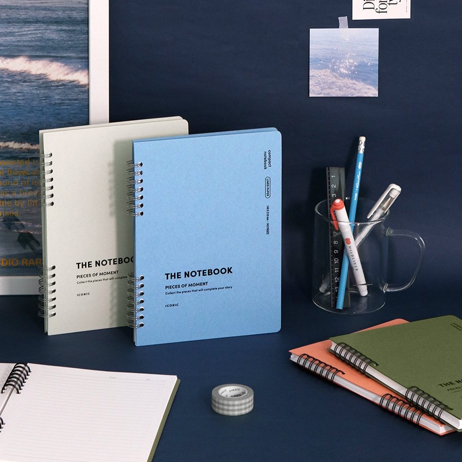 COMPACT A5 LINE NOTE - notebook memo pad stationery organiser organizer ...