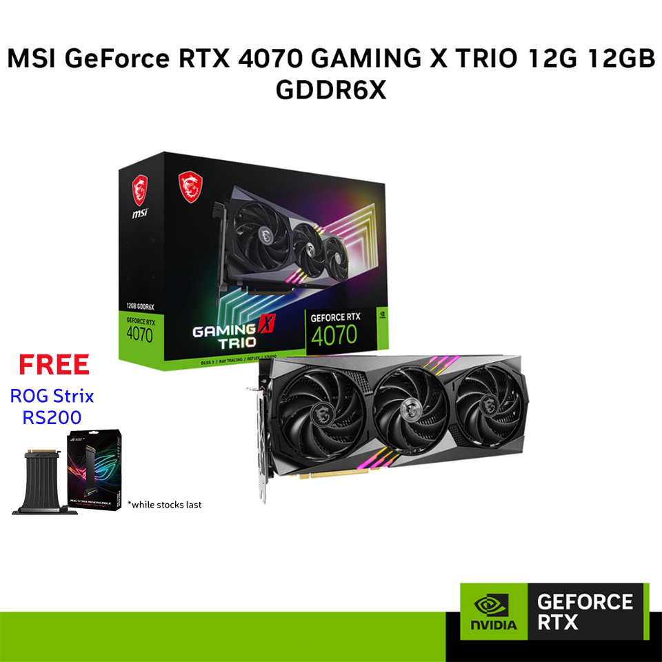 MSI GeForce RTX 4070 GAMING X TRIO 12G 12GB GDDR6X OC Edition