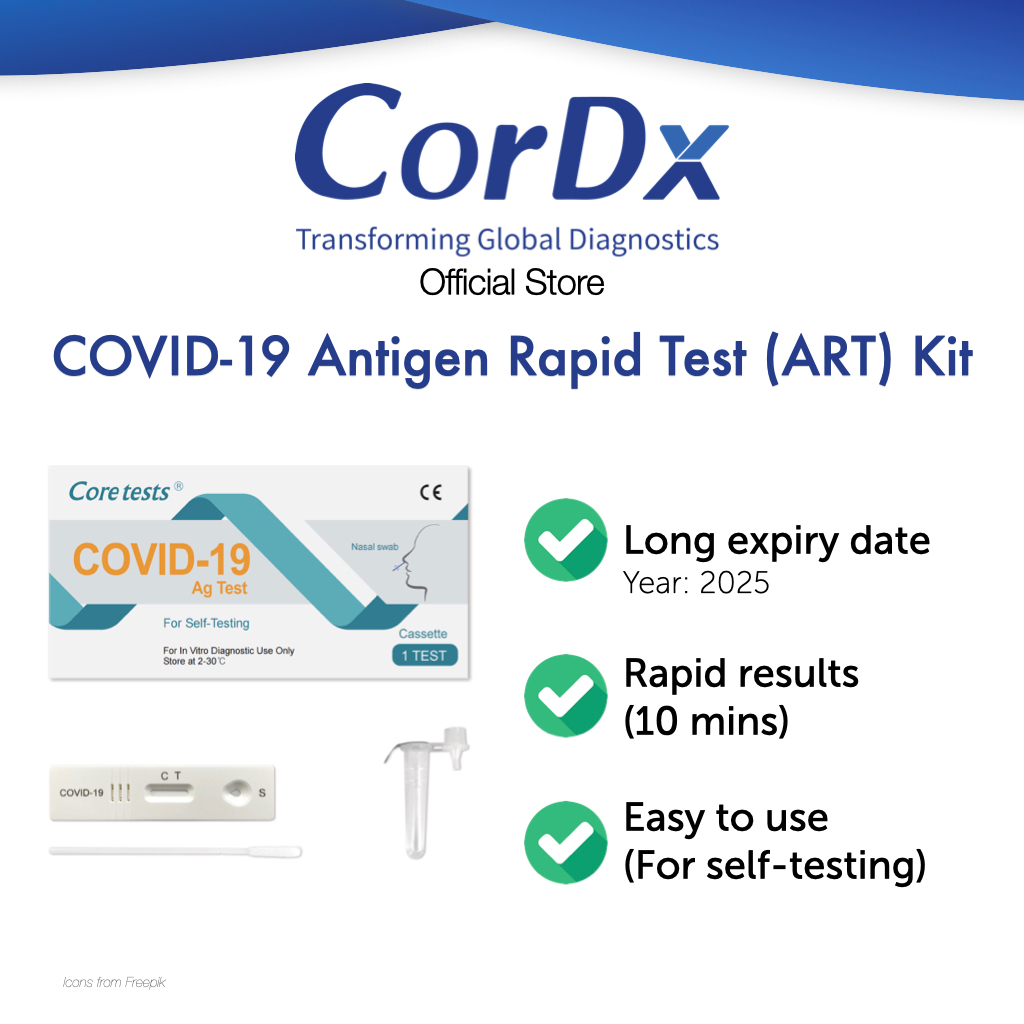 Coretests COVID-19 ART Kit For Self-Testing (1/2/5 Tests) | Shopee ...