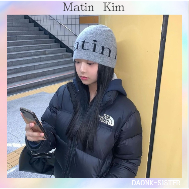 MATIN KIM] MATIN KIM LOGO JACQUARD SHORT BEANIE 3 colors 100% authentic |  Shopee Singapore