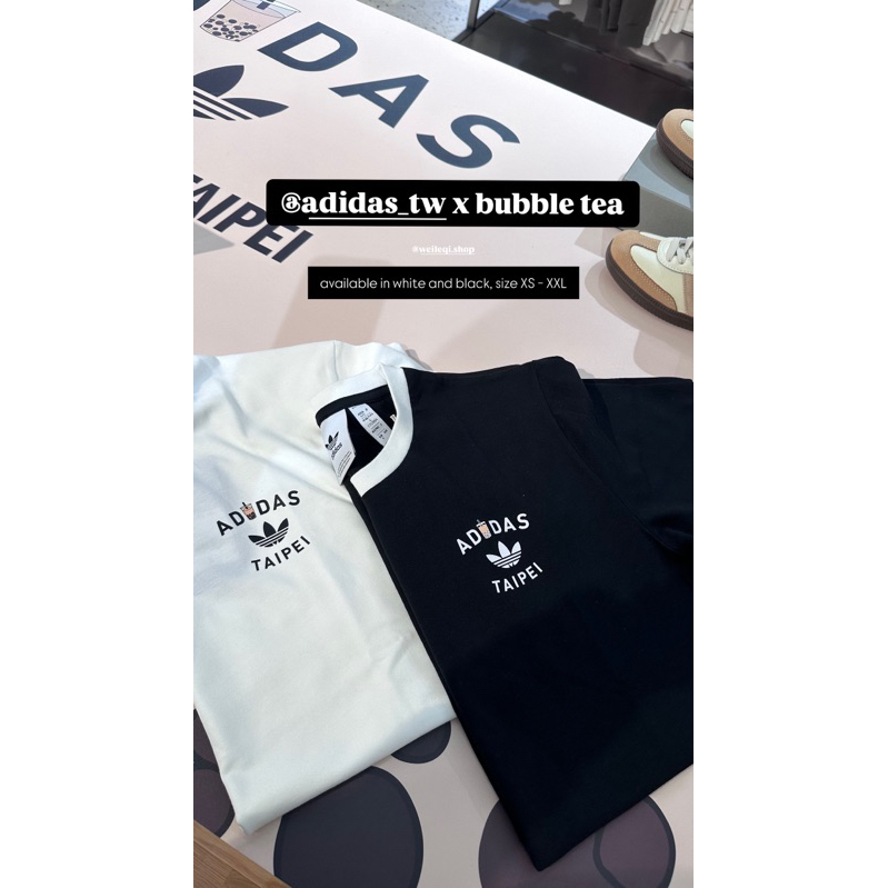 adidas Taiwan Exclusive Bubble Tea Taipei unisex T-shirt | Shopee