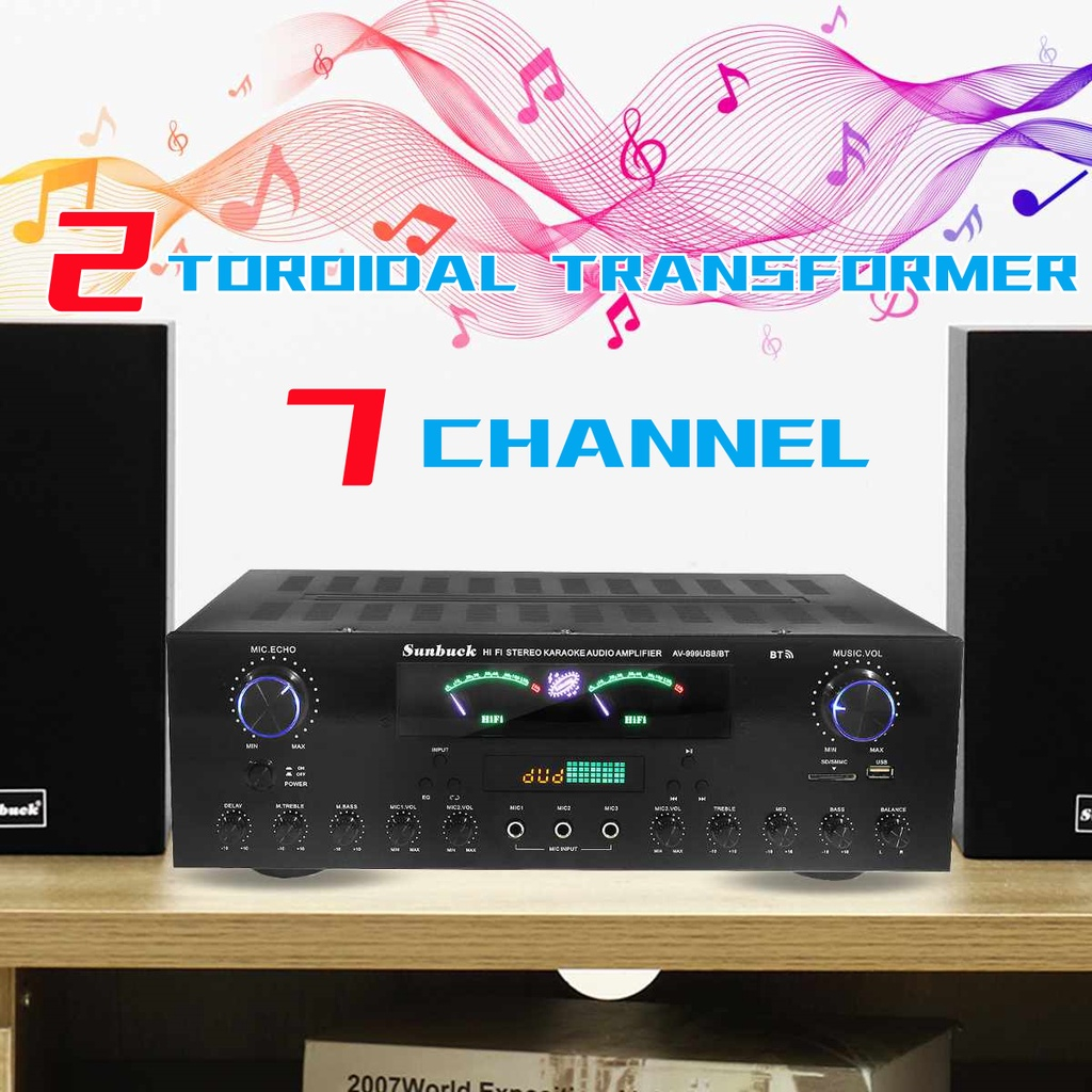 Sunbuck 7 Channel Audio Power Amplifier Home 2 Toroidal Transformer