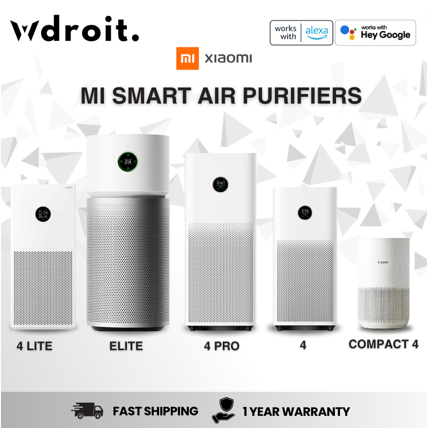 Xiaomi Mi Air Purifier 3C/ 3H/ 4 Compact/ 4 Lite/ 4/ 4 Pro | Original New  Set |1 year warranty