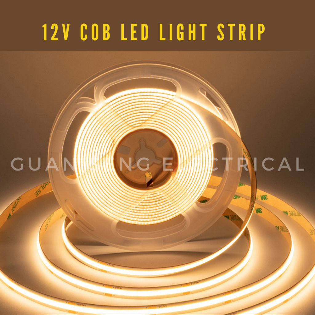 SG Seller Premium COB LED Light Strip 480LEDS 5M 12V Guan Seng