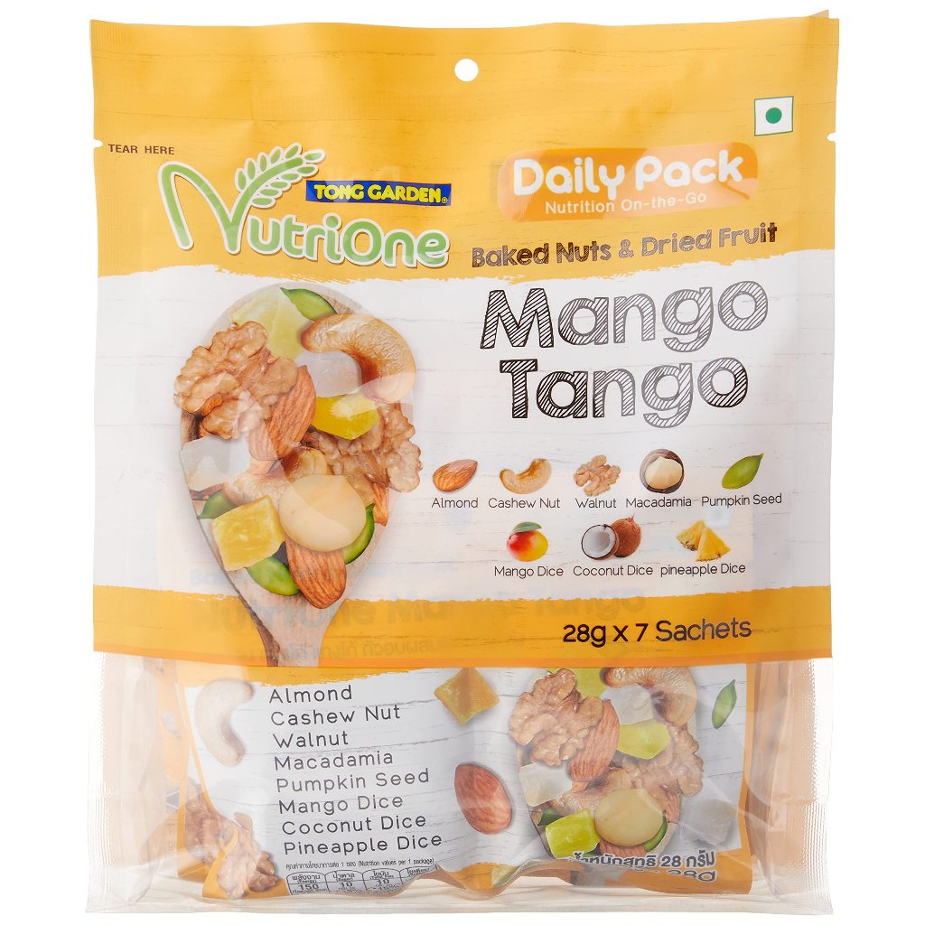 Tong Garden Nutrione Baked Nuts and Dried Fruit Mango Tango Pack of 7 (7s x 28g) Shopee Singapore