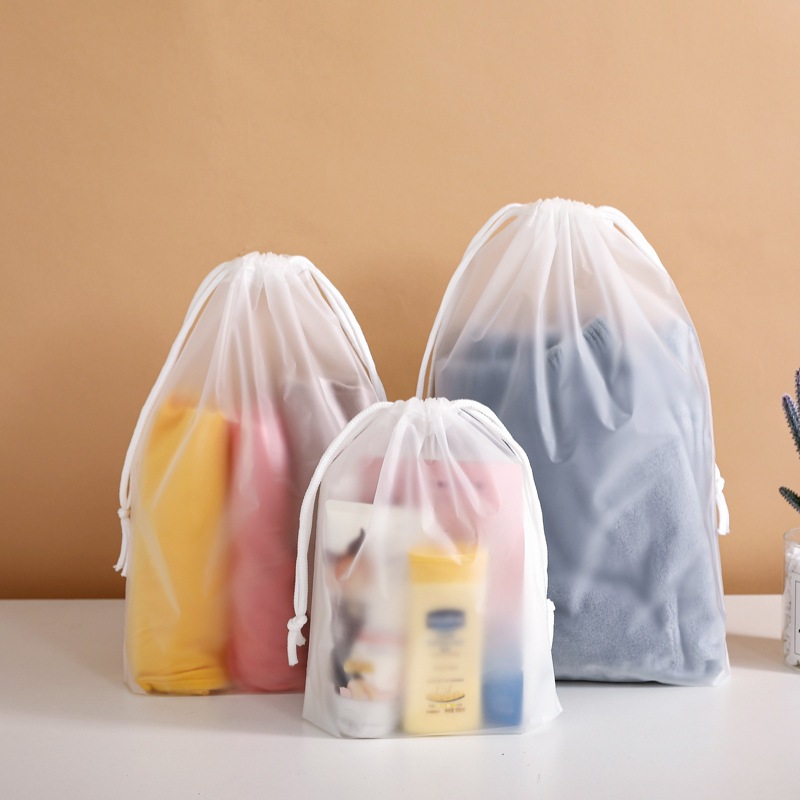 [SG LOCAL] Travel Translucent Drawstring Bag/Gift Bag [3 sizes ...