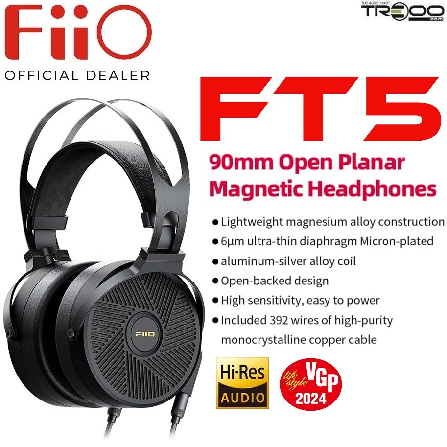 FiiO FT5 Cuffie Planari Magnetiche Aperte - Usate Come Nuove - Occasione