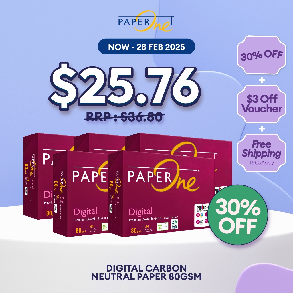 PaperOne™ Digital Premium Quality 85gsm / 80gsm Carbon Neutral Copy ...