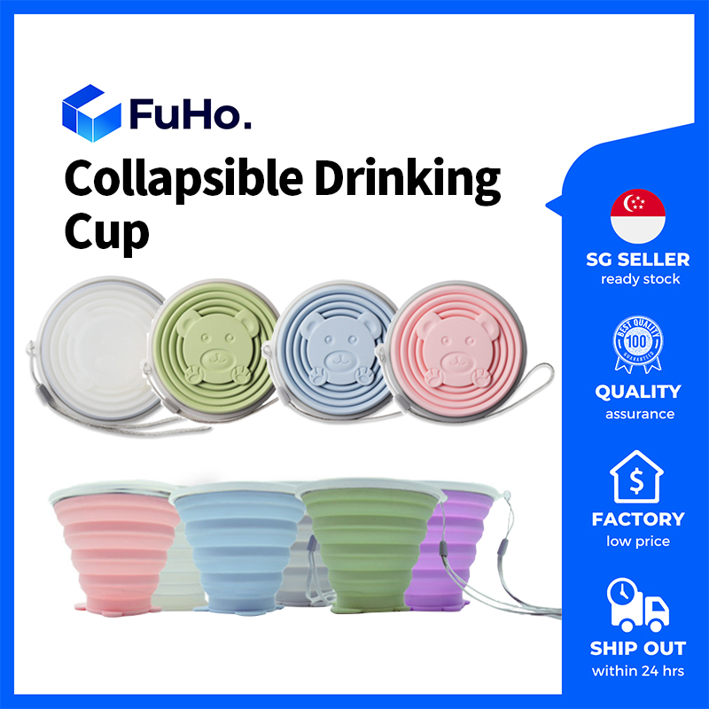 🇸🇬READY STOCK🇸🇬 (270/320ml) FuHo Travel Collapsible Drinking Cup ...
